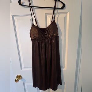 Purple and gold dress